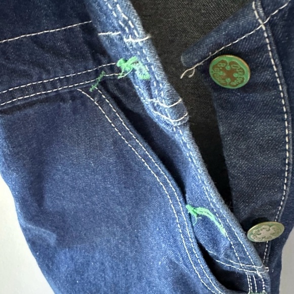 OshKosh B'Gosh Adult Vintage Denim Jean Overalls, size 34 - Picture 9 of 10